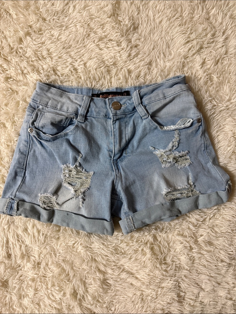 GUC Girls Dollhouse Denim Jean Shorts Sz 12